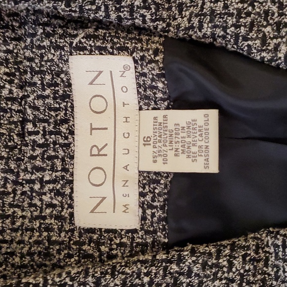 Norton Mcnaughton Womens Jacket Black White Full Zip Long Sleeve Collared 16 - Picture 7 of 8